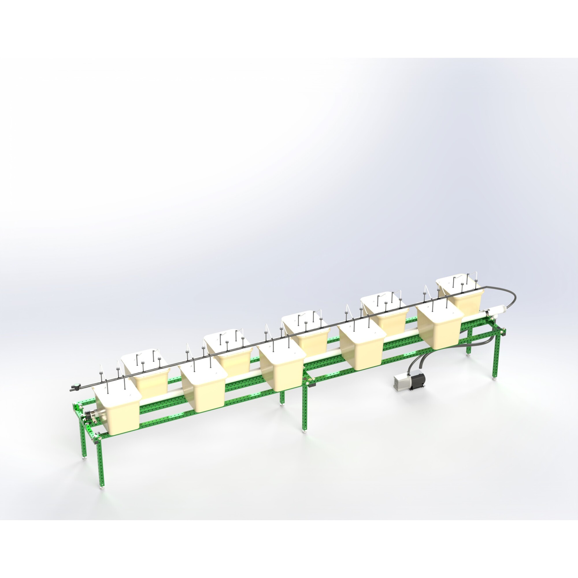 Crop King, 10 Bucket Bato System, Channels 10 Plant Spacing 16 in, Model# BAT0010SYS